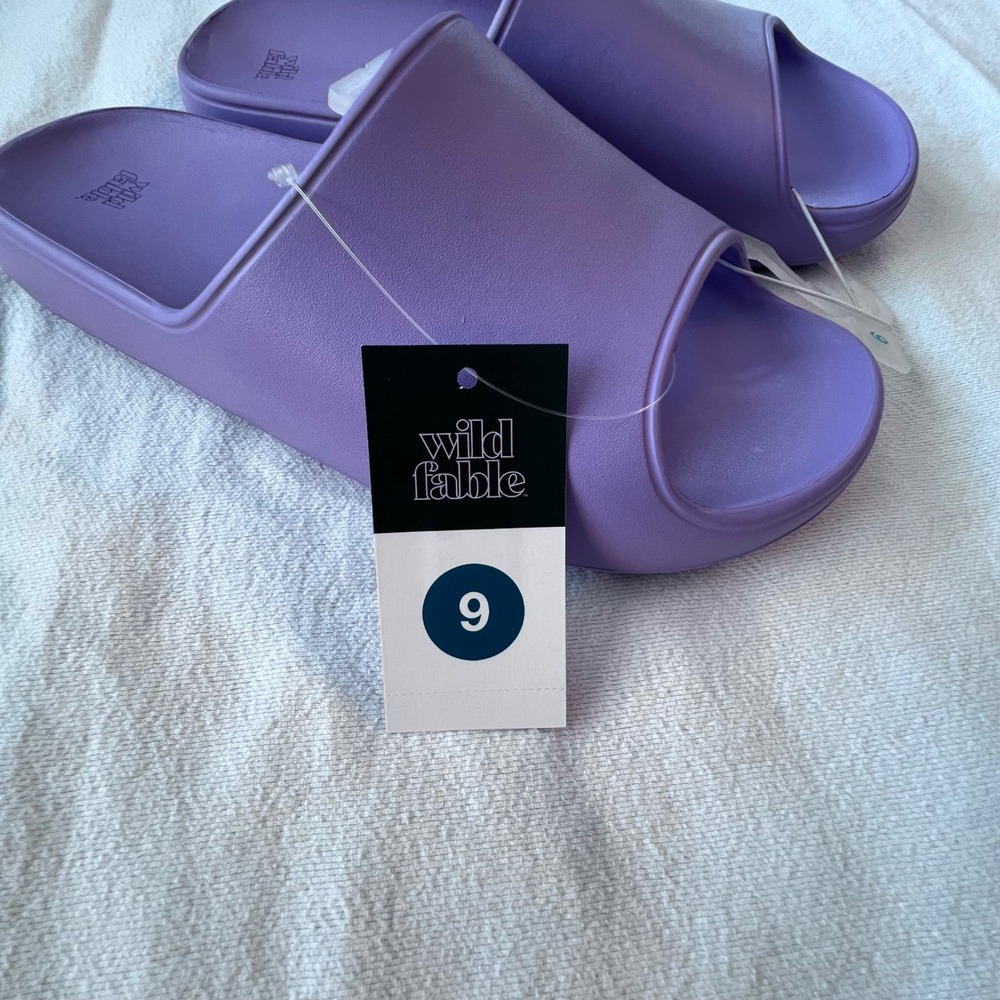Wild Fable Robbie Light Purple Slide Beach Summer Sandals Womens Size 9 NWT - Picture 3 of 4